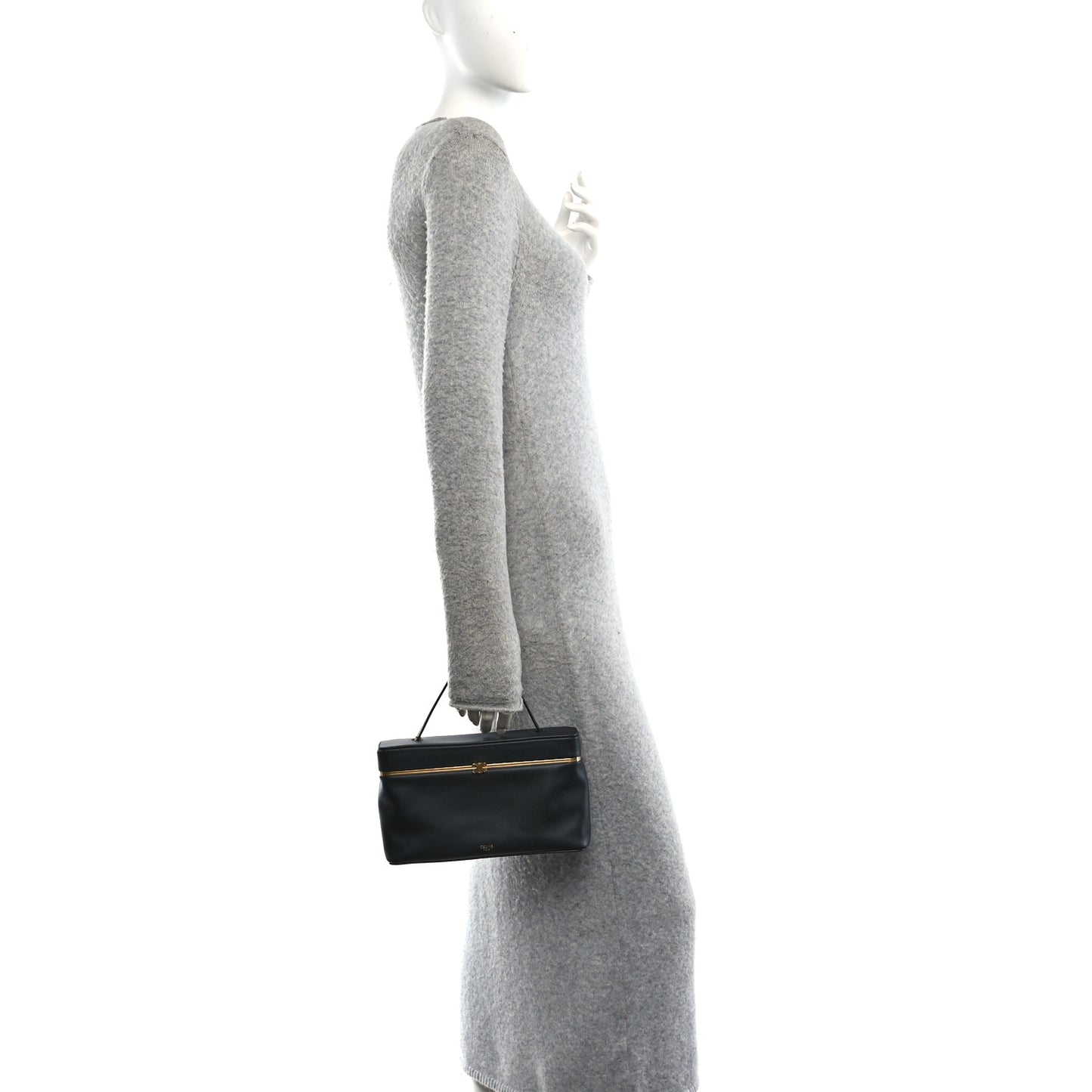 Supple Calfskin Rectangle Bag Black
