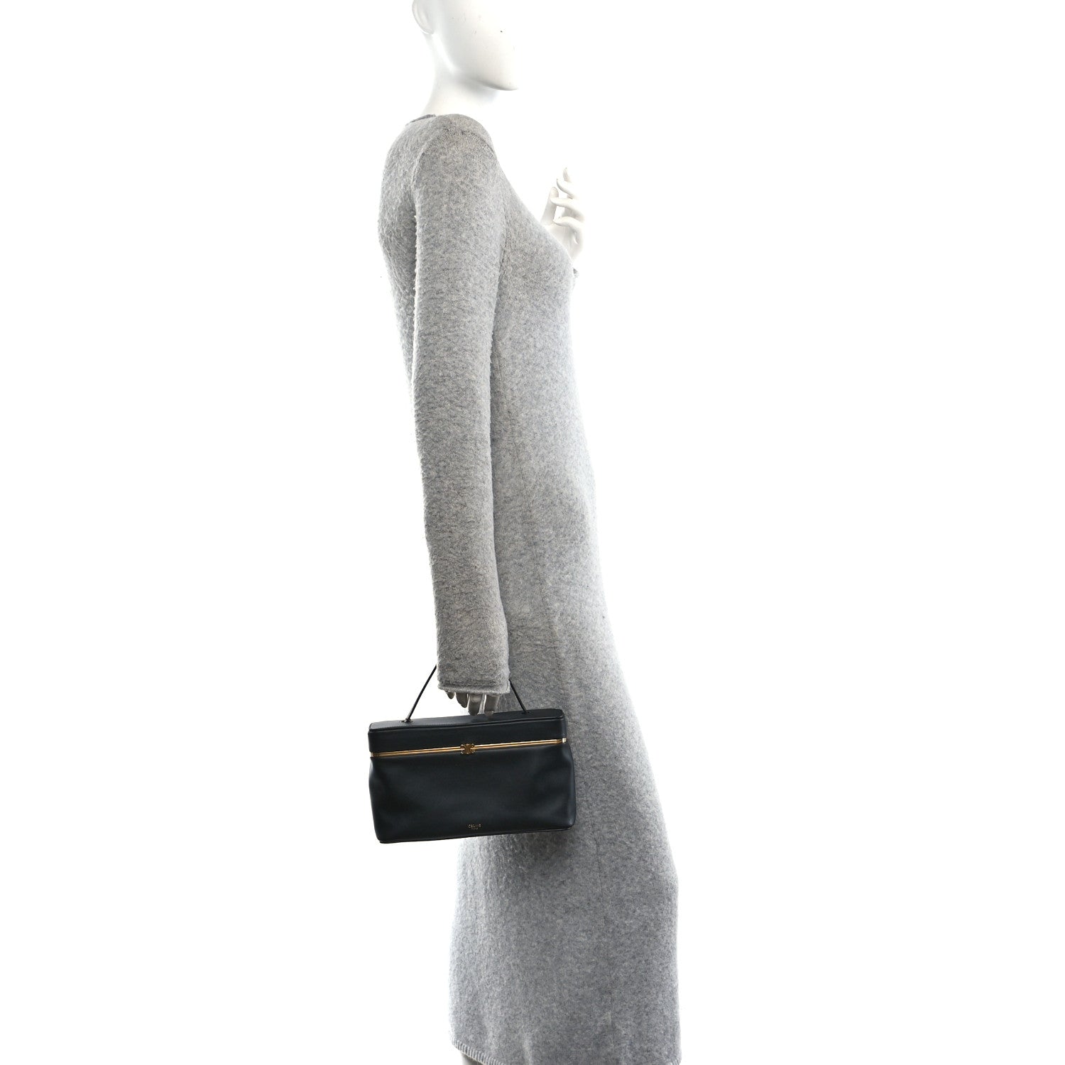 Celine Supple Calfskin Rectangle Bag Black 2 of 9