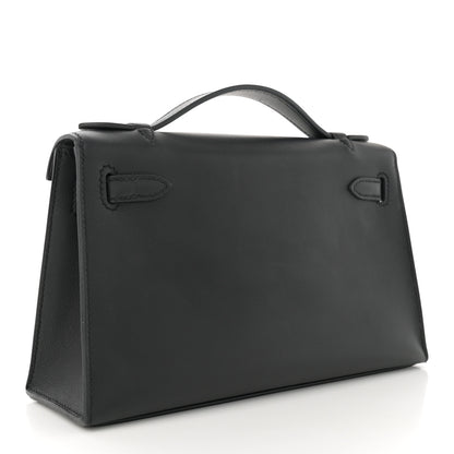 Hermes Swift Kelly Pochette Clutch Black 3 of 11