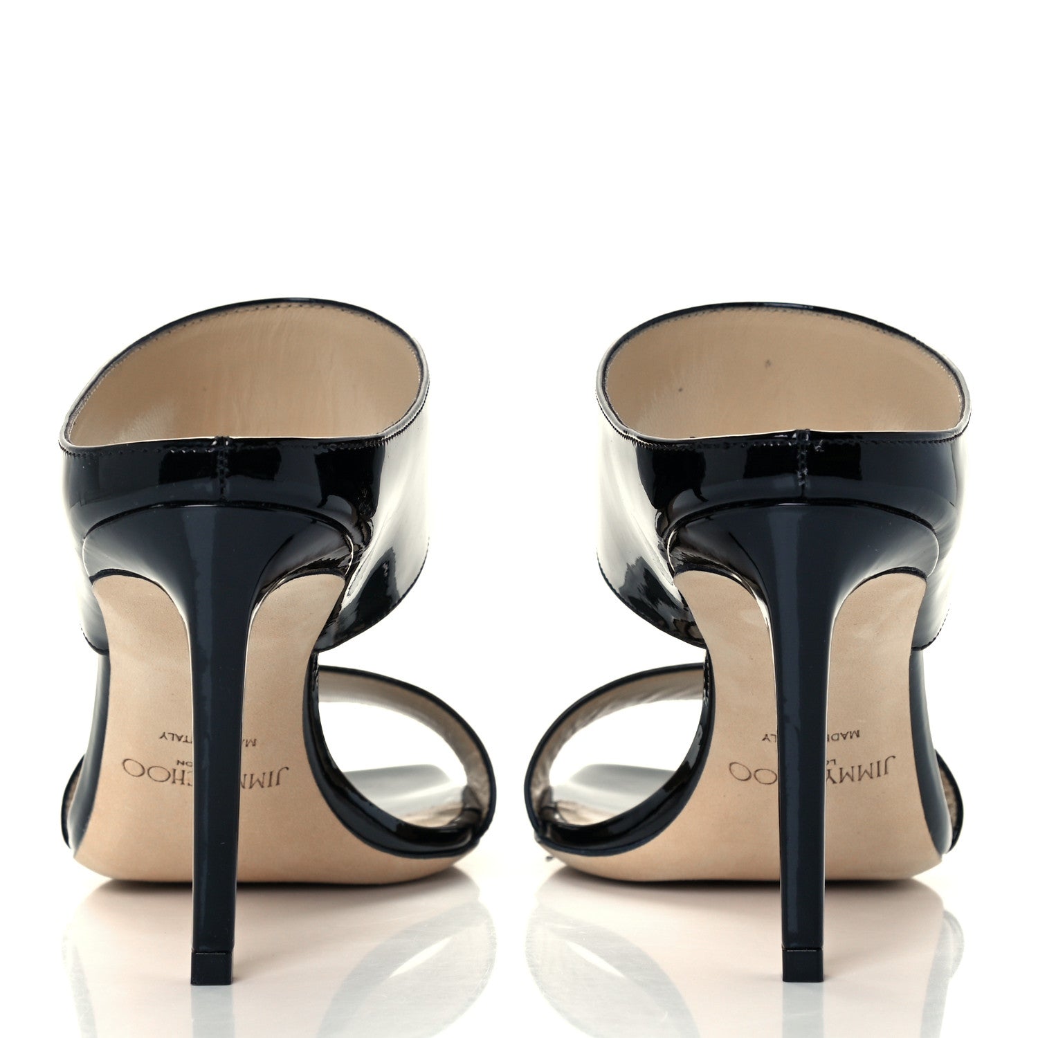 Jimmy Choo Patent Calfskin Sandals 36 Black 6 of 9