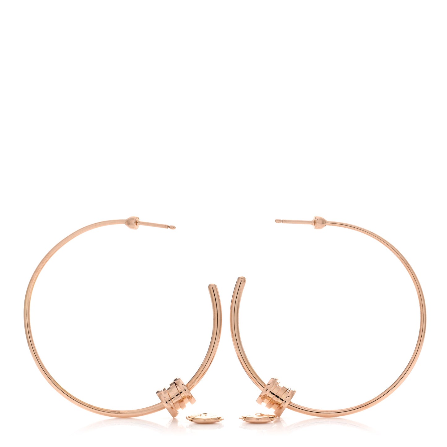 18K Rose Gold Large B.Zero1 Hoop Earrings
