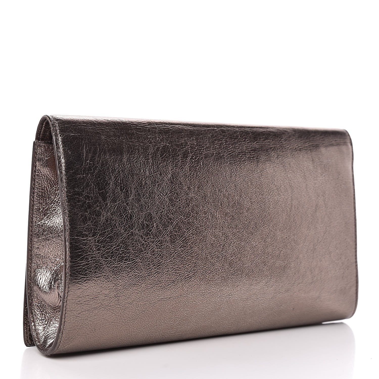 Saint Laurent Metallic Calfskin Monogram Large Belle De Jour Clutch Gold 3 of 11