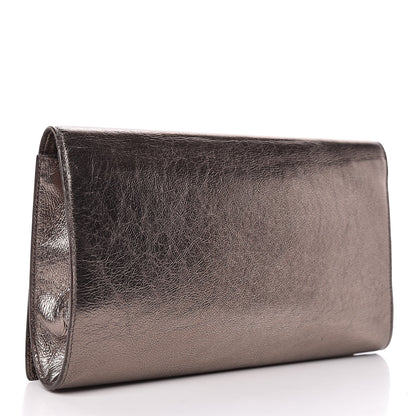 Saint Laurent Metallic Calfskin Monogram Large Belle De Jour Clutch Gold 3 of 11