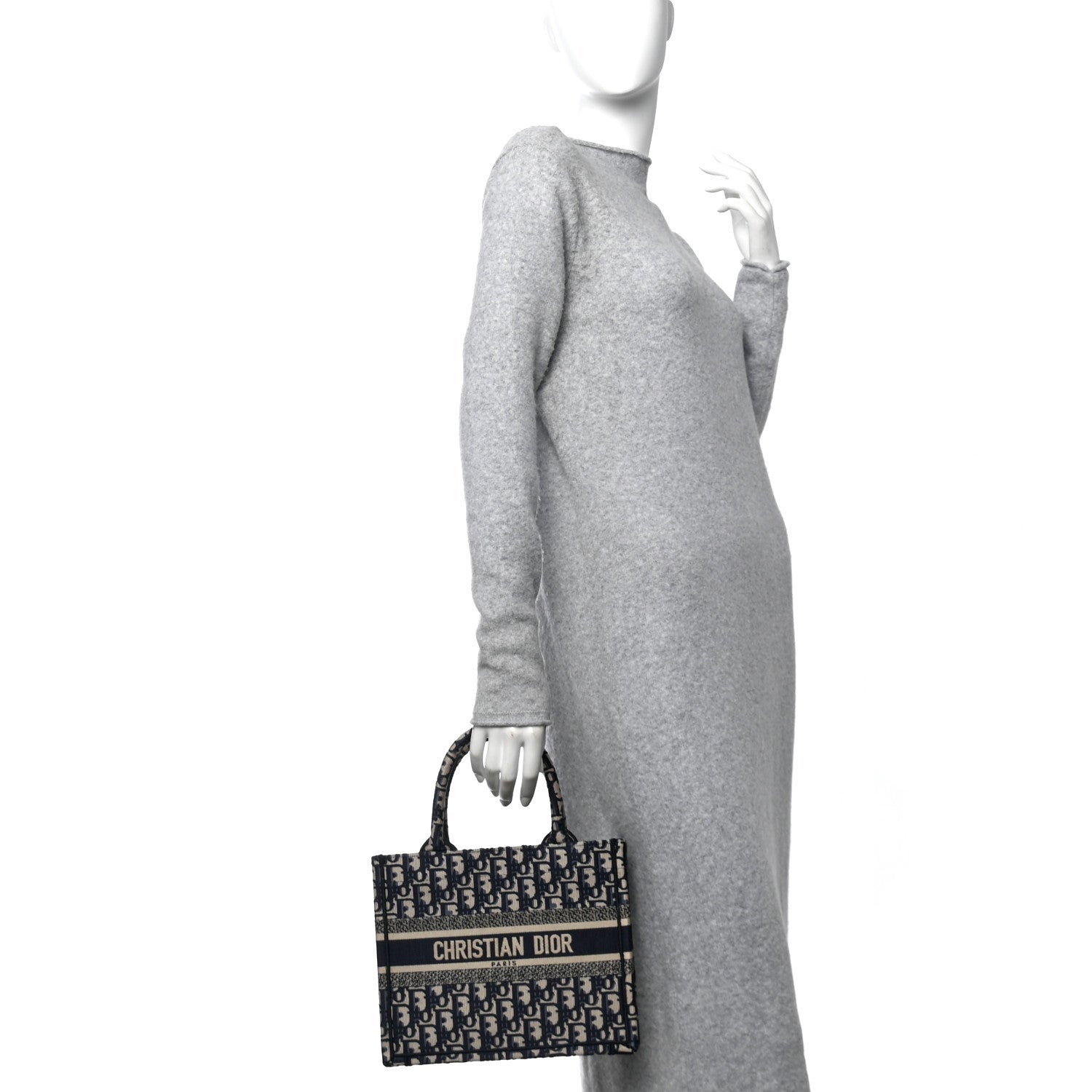 Christian Dior Oblique Small Book Tote Blue Multicolor 2 of 10