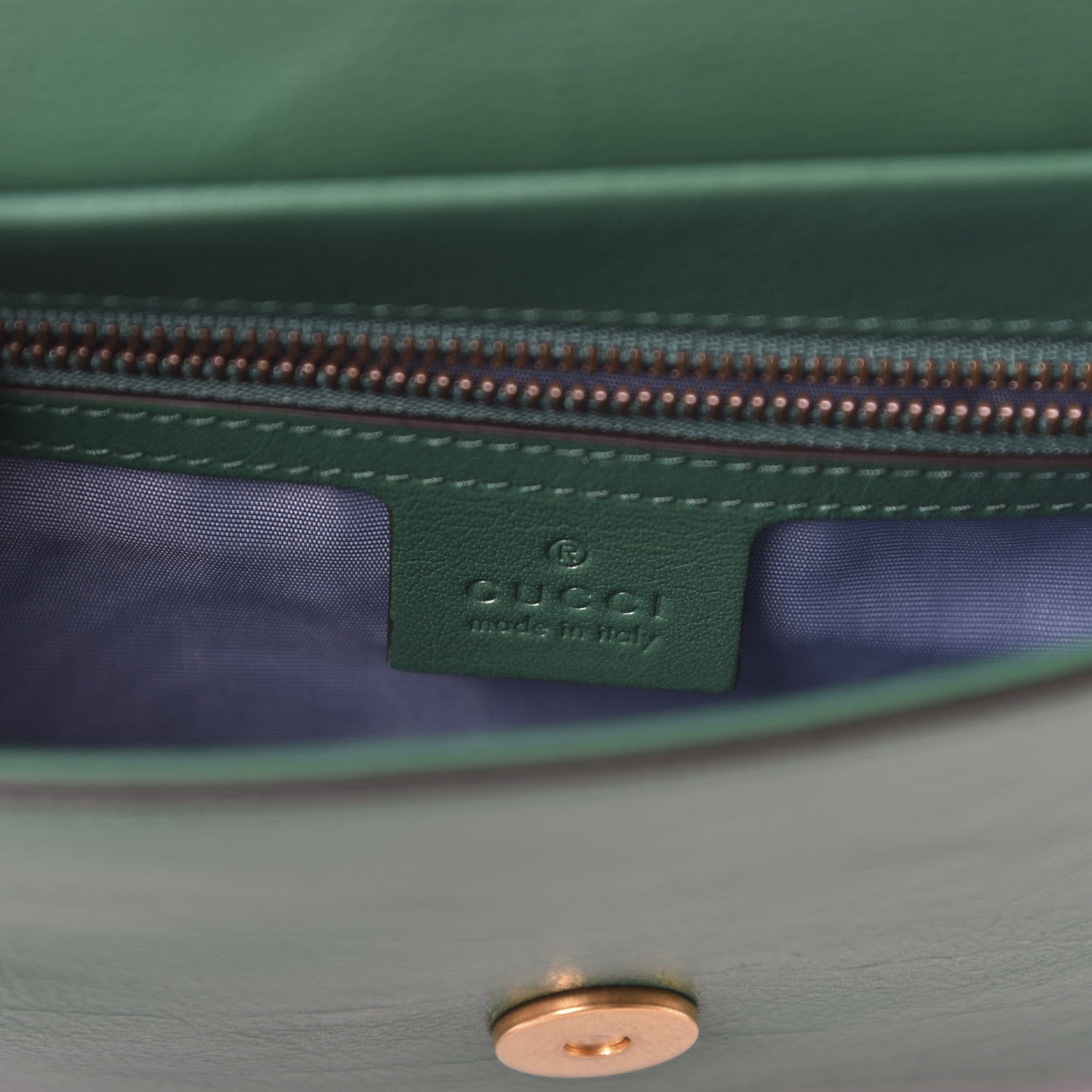 Gucci Calfskin Medium Thiara Double Envelope Shoulder Bag Blue Green 8 of 10