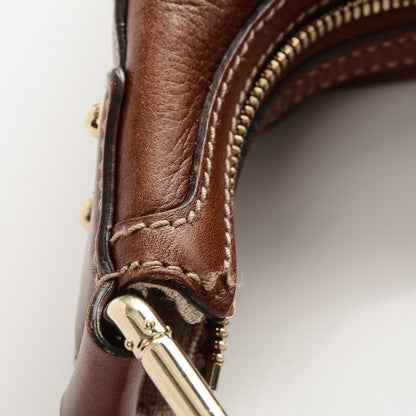 Gucci Calfskin Bamboo Horsebit Hobo Brown 7 of 9