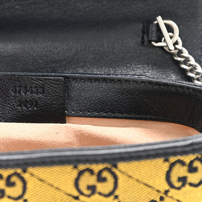 Gucci Monogram Multicolor Matelasse Diagonal Super Mini GG Marmont Shoulder Bag Green Blue Yellow Light Blue Pink 7 of 9
