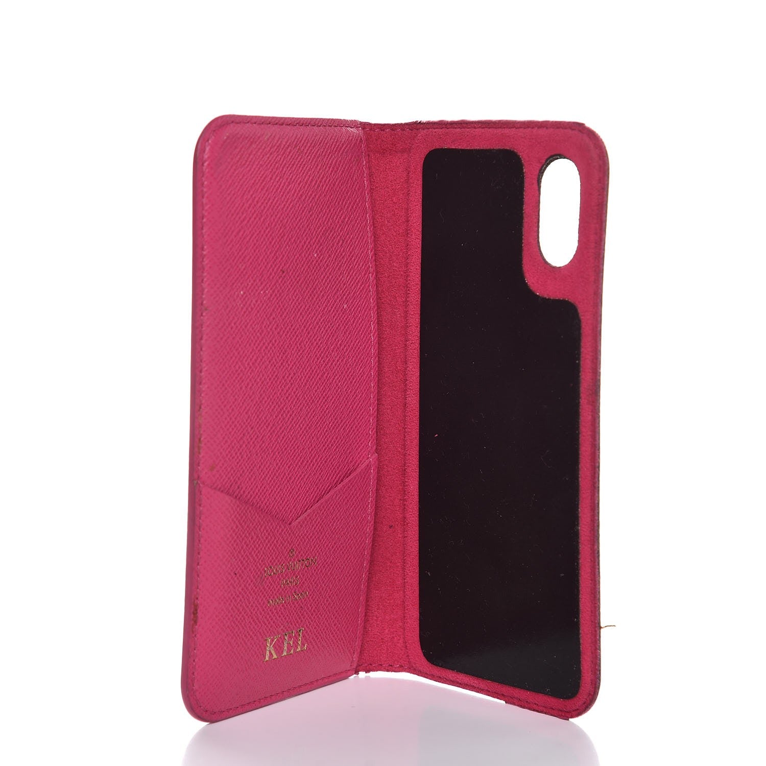 Louis Vuitton Monogram iPhone X Folio Case in Rose Pop 4 of 15