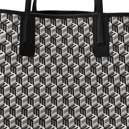 MCM Visetos Large Liz Reversible Shopper Tote Black 11 of 15