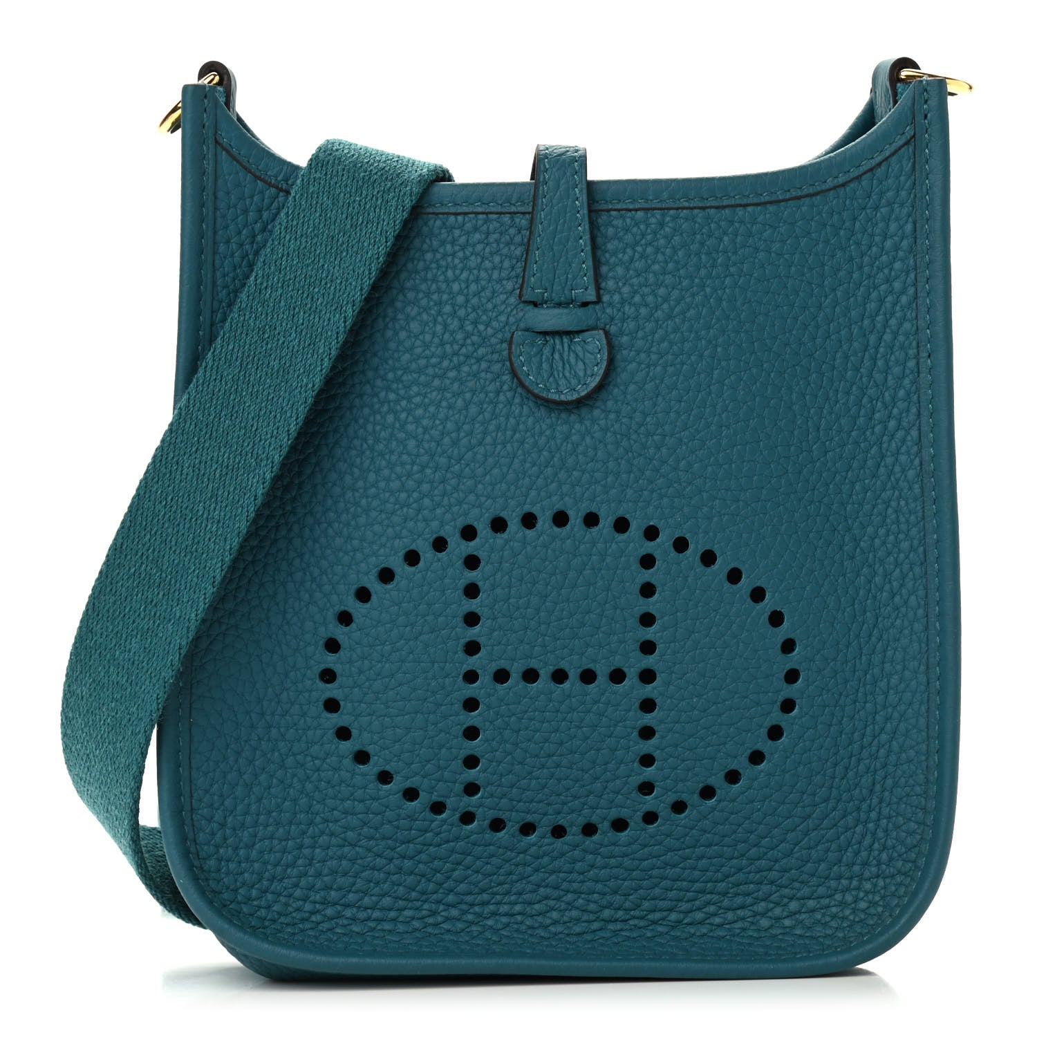 Hermes Taurillon Clemence Evelyne TPM Vert Bosphore 1 of 9