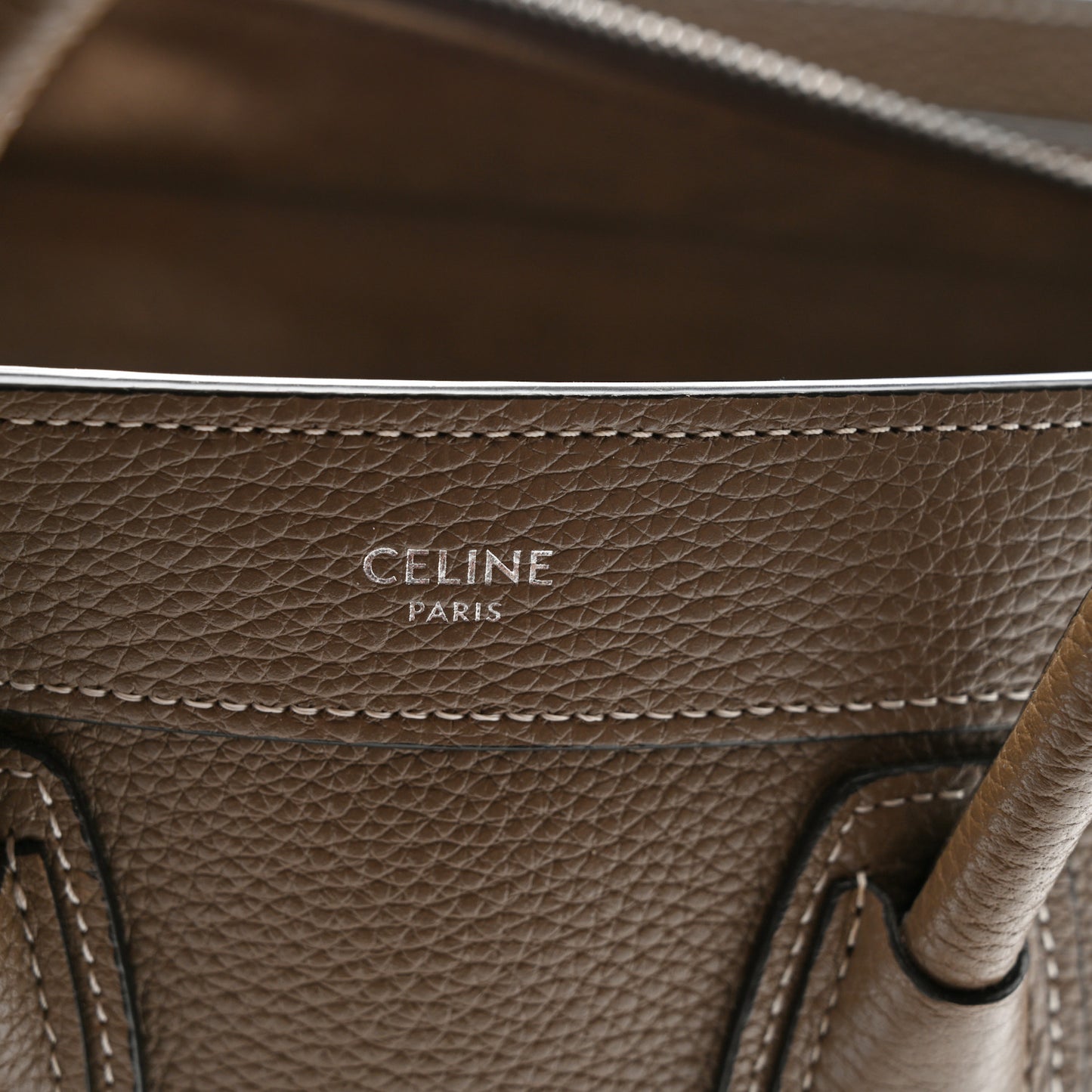 Drummed Calfskin Nano Luggage Souris