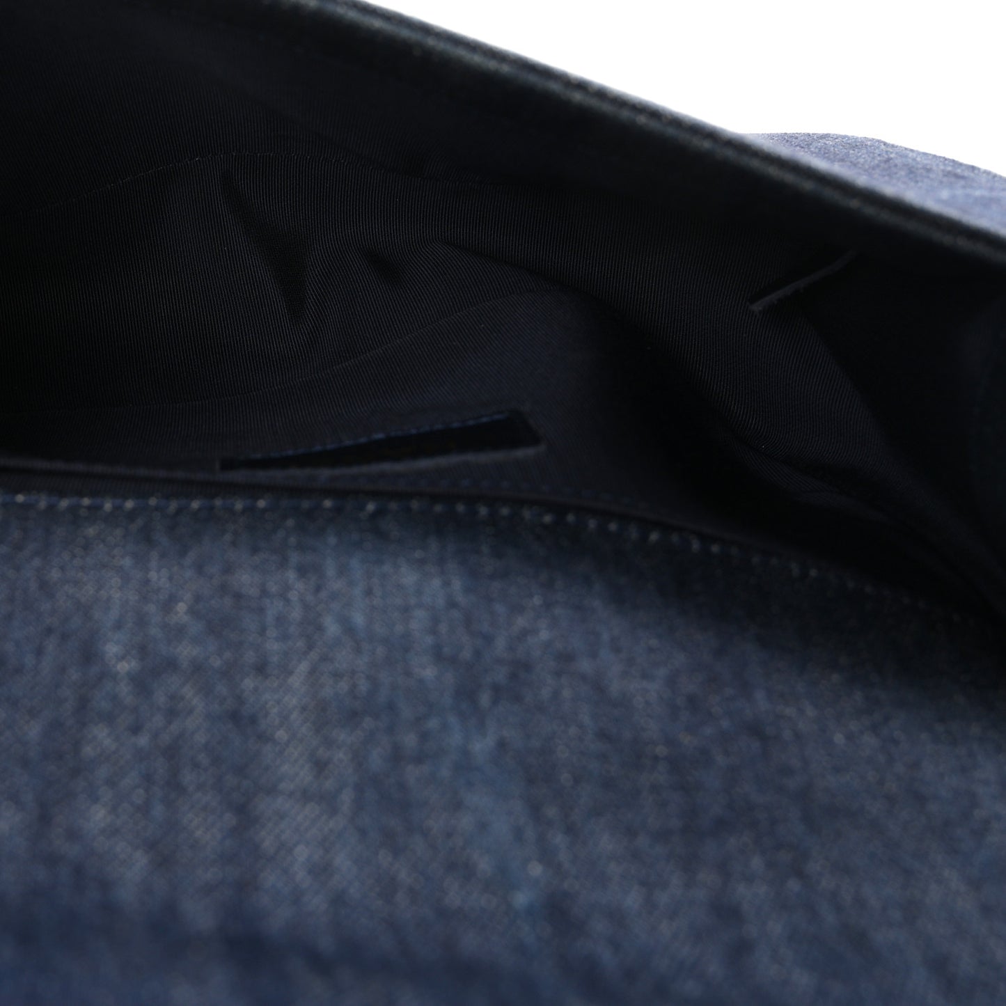 Tweed Denim Medium Boy Flap Navy Blue