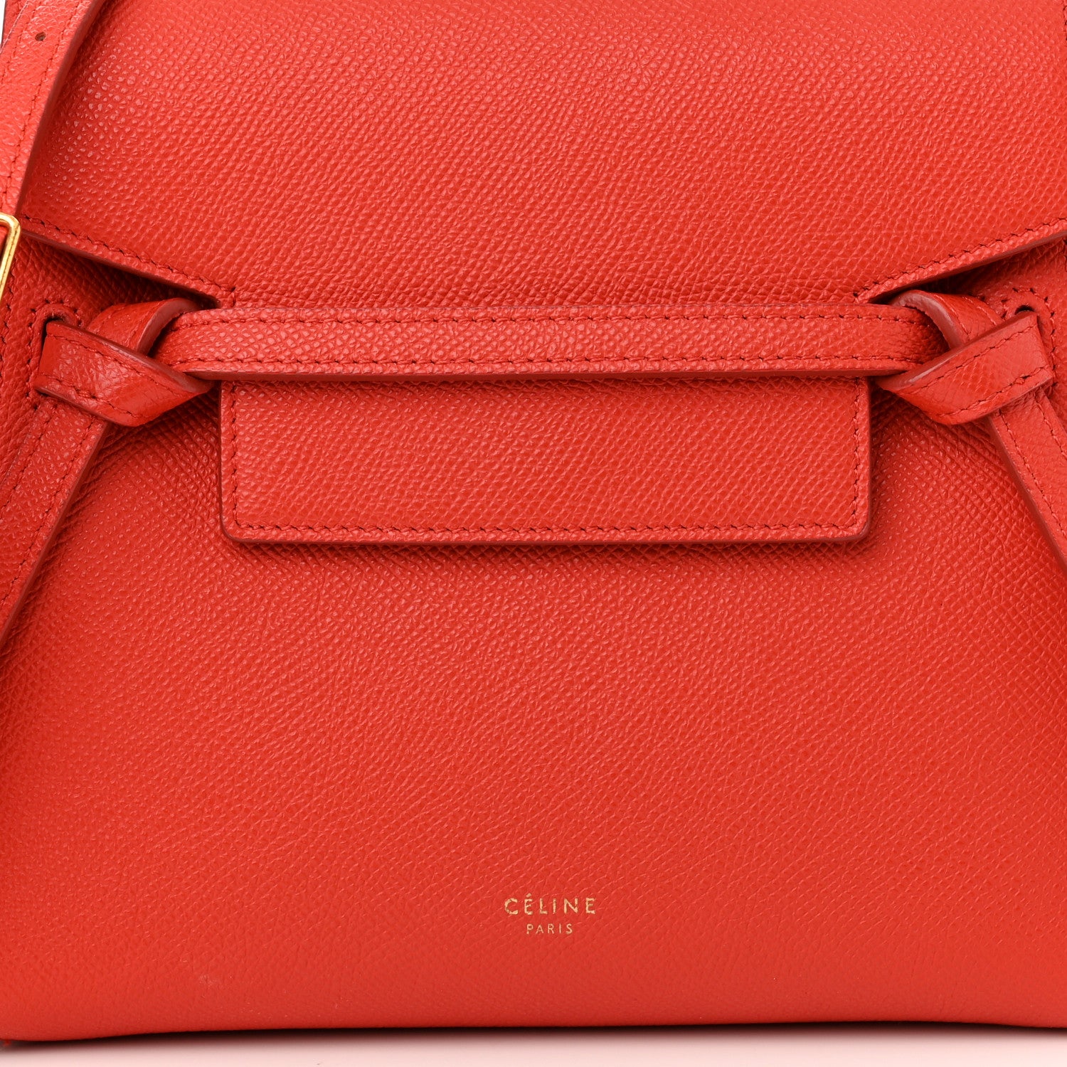 Celine Grained Calfskin Nano Belt Bag Carnelian 7 of 9