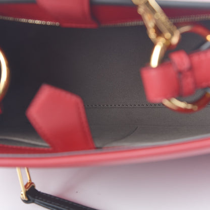 Fendi Vitello Century Opaco F is Fendi Bi-Color Small Runaway Satchel Fragola Black 5 of 11