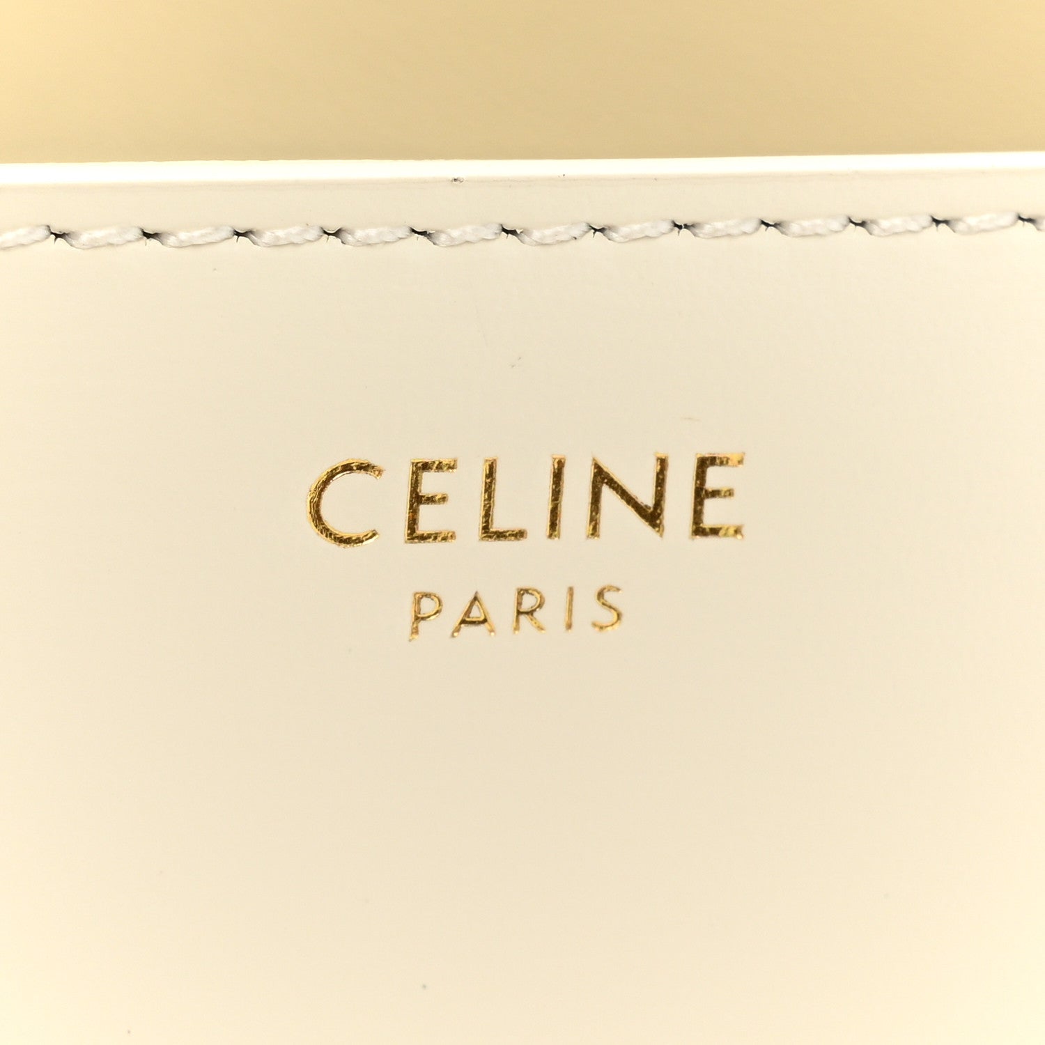 Celine Shiny Calfskin Triomphe Shoulder Bag White 7 of 10