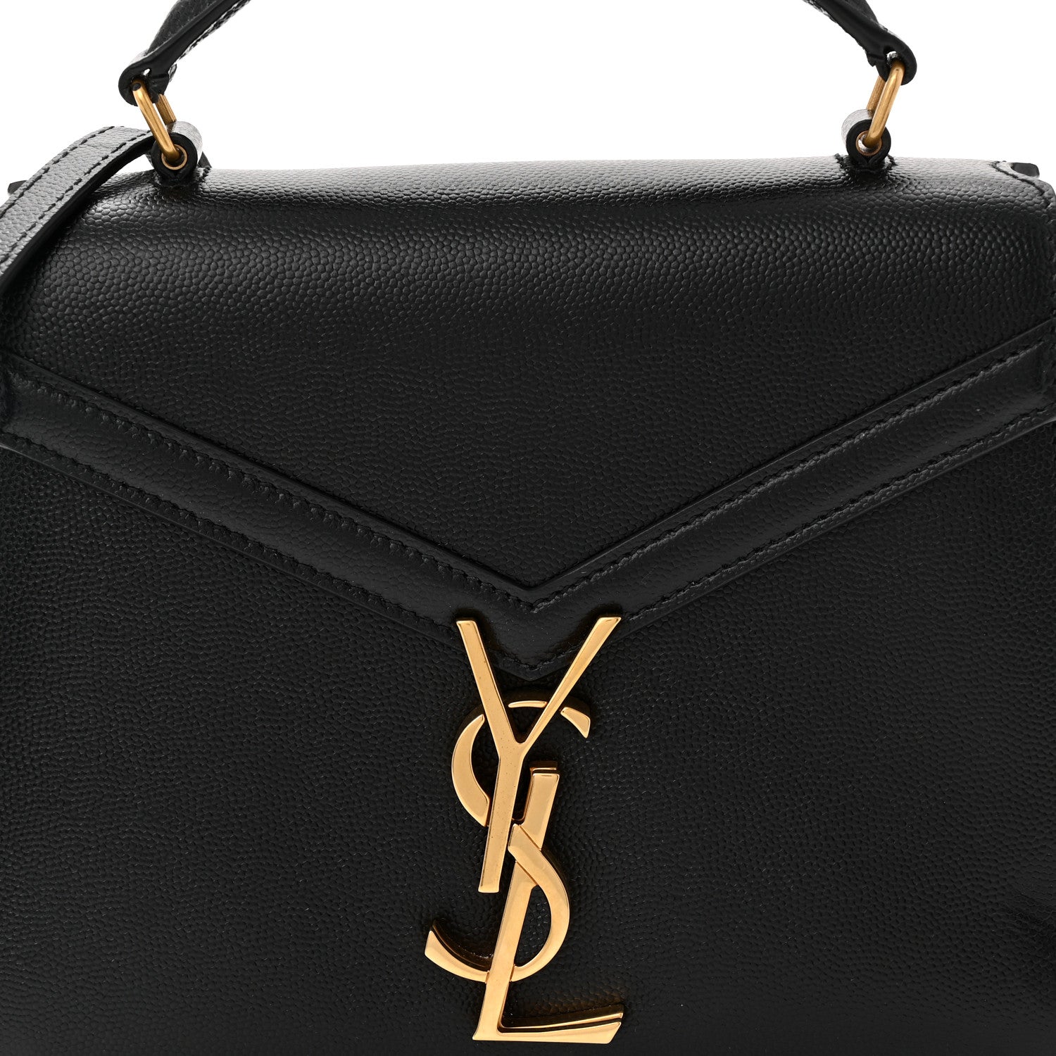 Saint Laurent Grain De Poudre Mini Classic Monogram Cassandra Top Handle Black 8 of 10