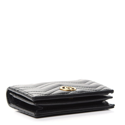 Gucci Calfskin Matelasse GG Marmont Card Case Wallet Black 4 of 6