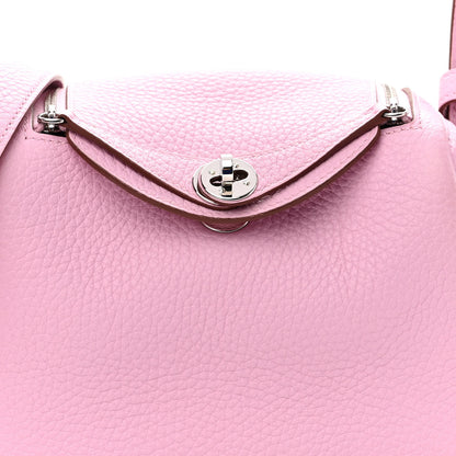 Hermes Taurillon Clemence Mini Lindy 20 Mauve Sylvestre 7 of 10