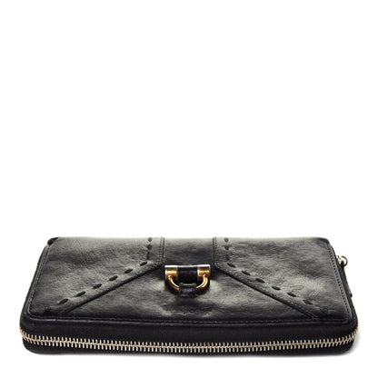 Saint Laurent Buffalo Muse Zip Around Wallet Black 10 of 12