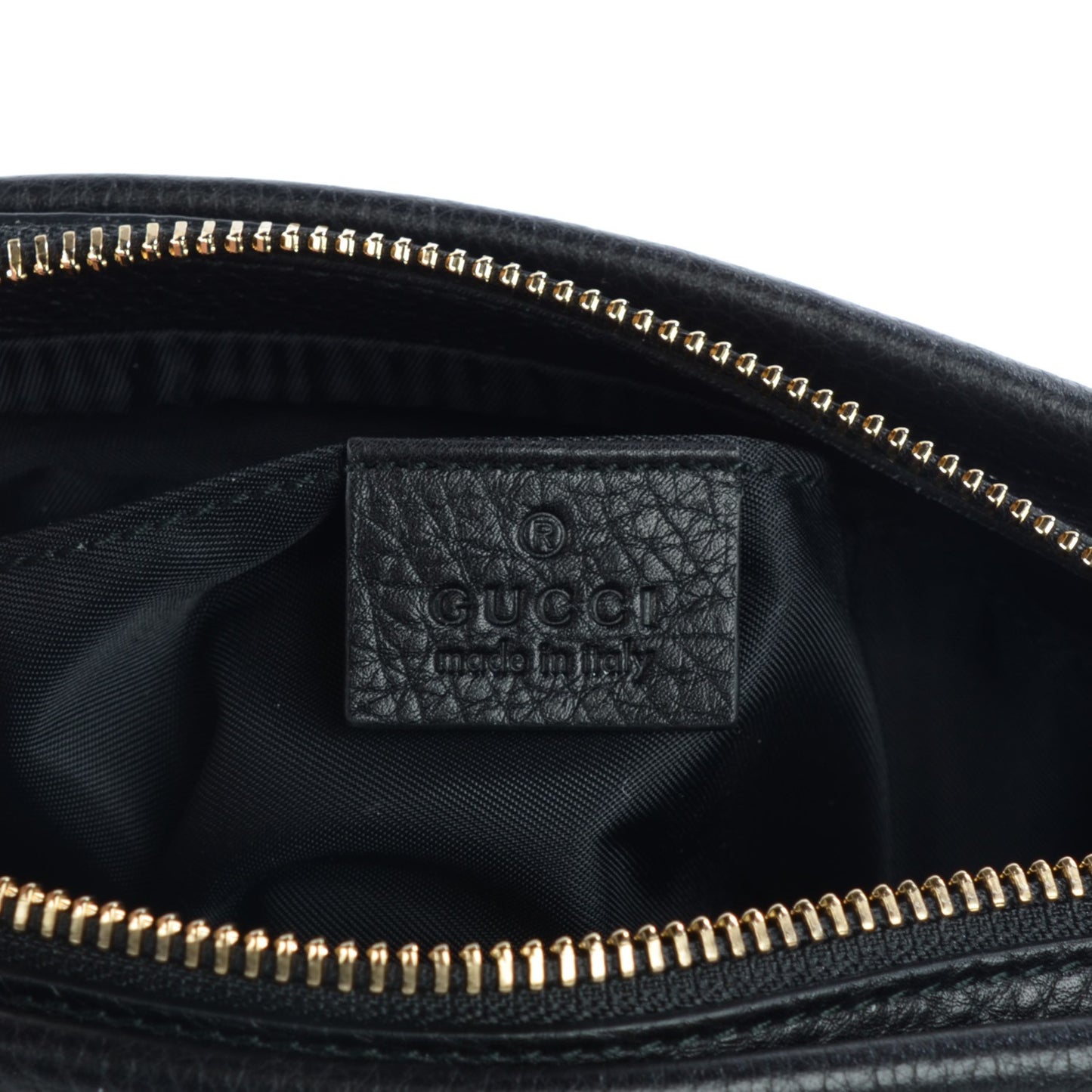 Pebbled Calfskin Soho Cosmetic Case Black