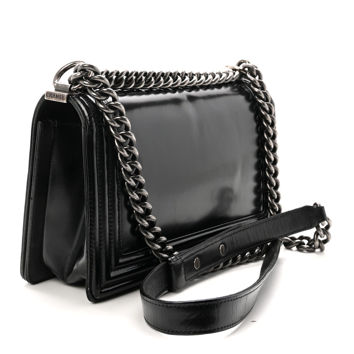 Chanel Glazed Calfskin Medium Boy Flap Black 3 of 10