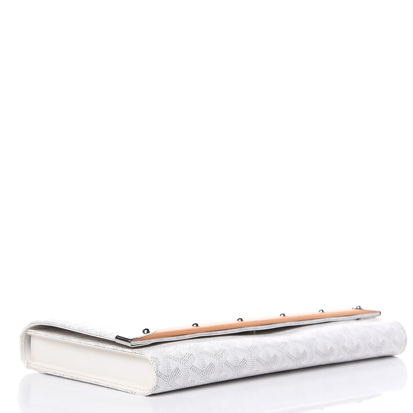 Goyardine Monte Carlo Bois Clutch White