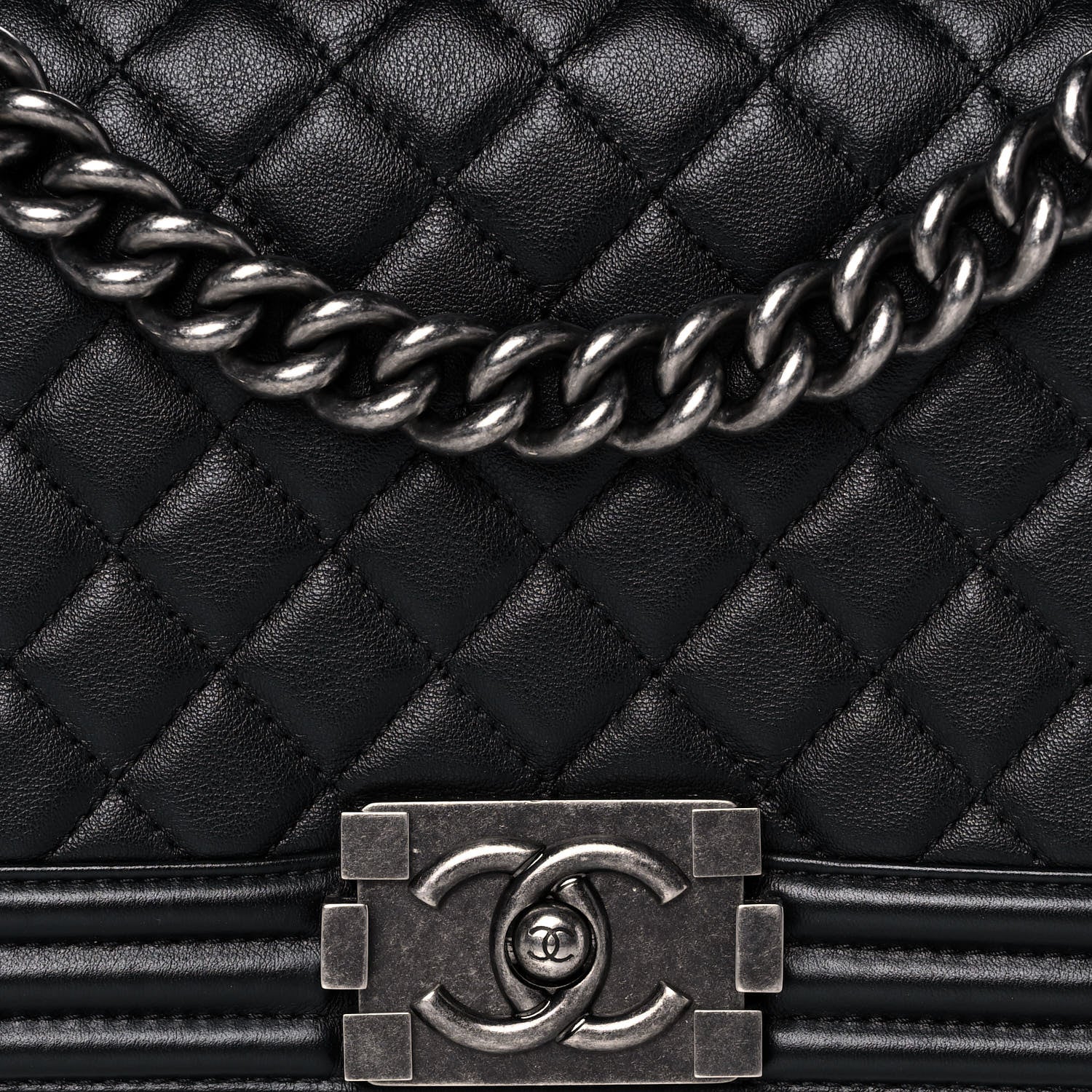 Chanel Calfskin Quilted Medium Boy Flap Black 8 of 11