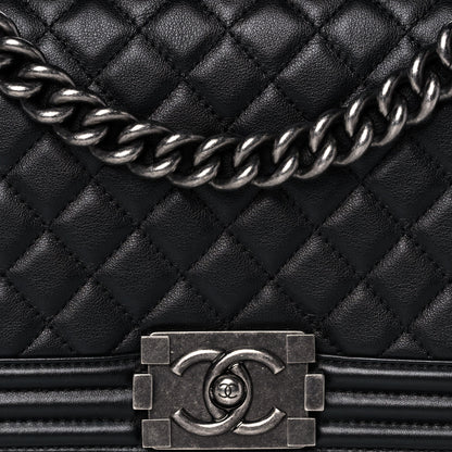 Chanel Calfskin Quilted Medium Boy Flap Black 8 of 11