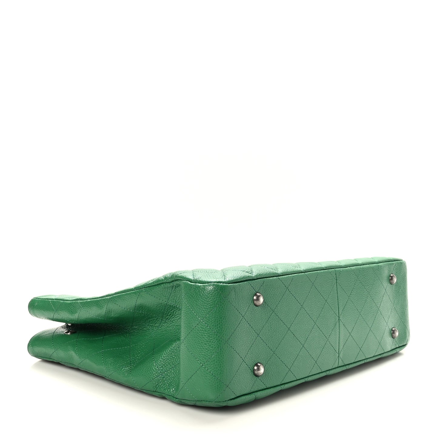 Caviar Quilted Timeless Tote Green