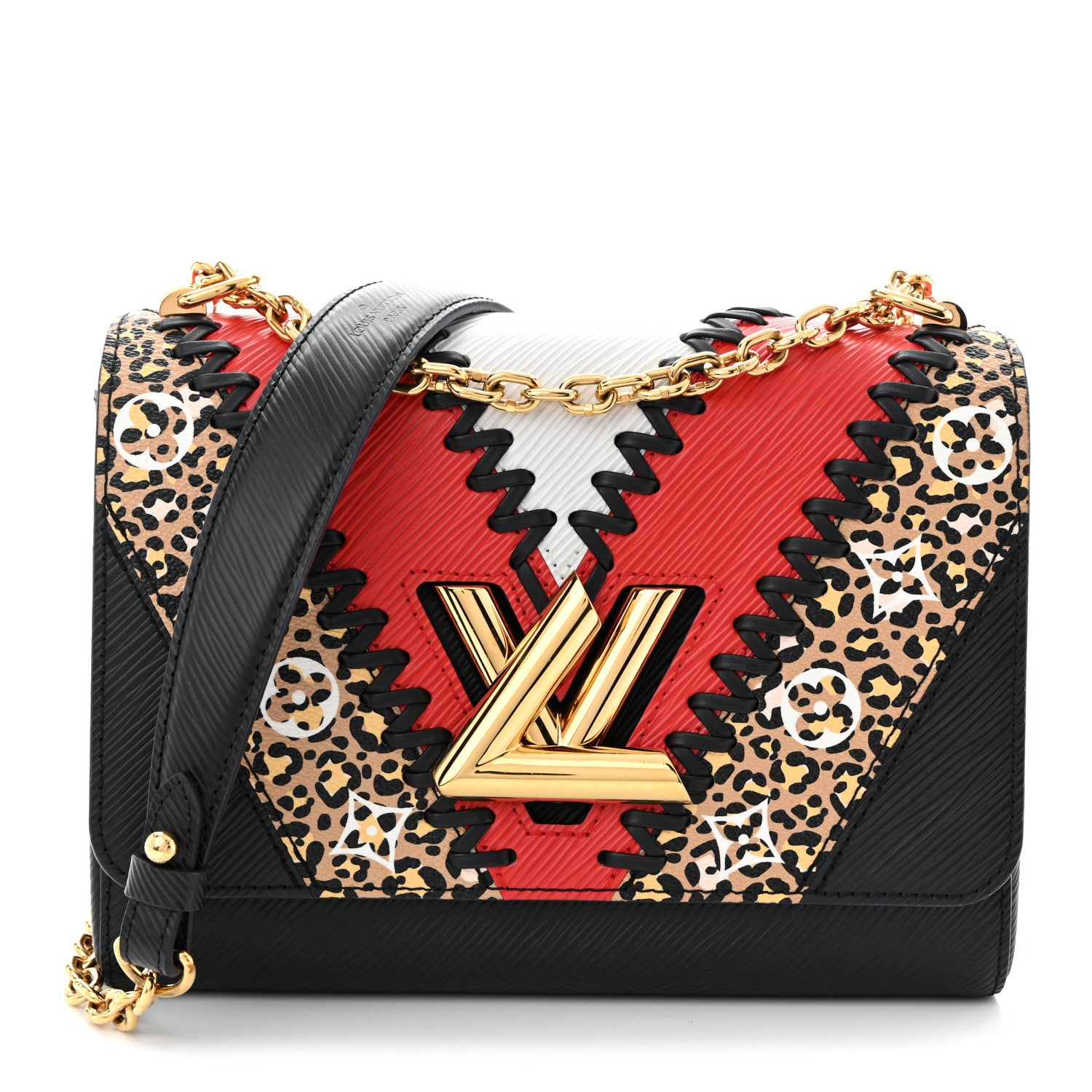 Louis Vuitton Epi Jungle Twist Shoulder Bag MM Black Coquelicot 1 of 10