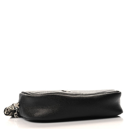 Saint Laurent Grain De Poudre Matelasse Monogram Mini Lou Camera Bag Black 4 of 11
