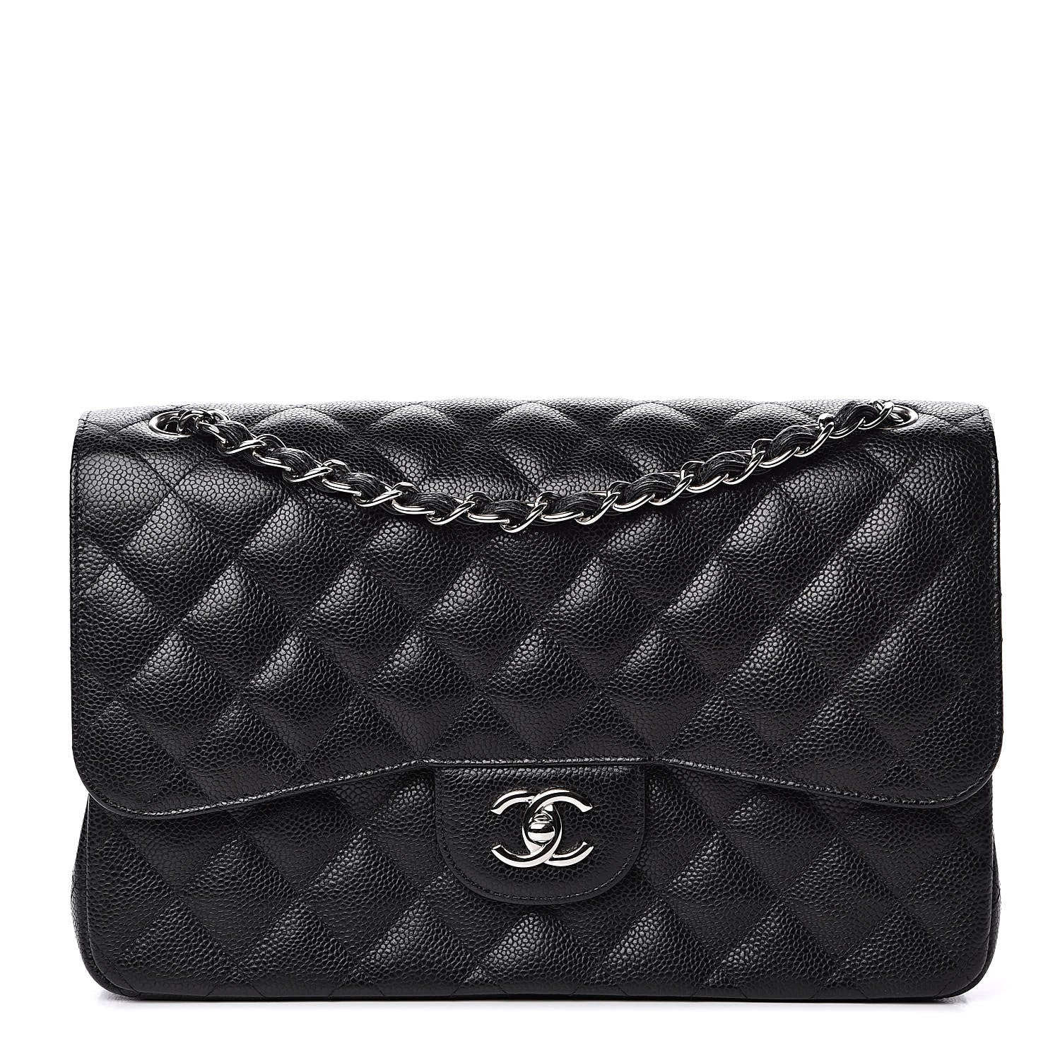 Chanel Caviar Quilted Jumbo Double Flap Black 1 of 10