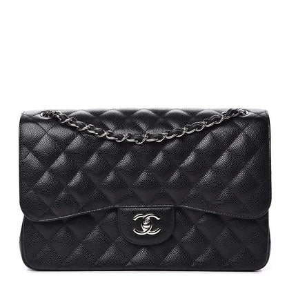 Chanel Caviar Quilted Jumbo Double Flap Black 1 of 10