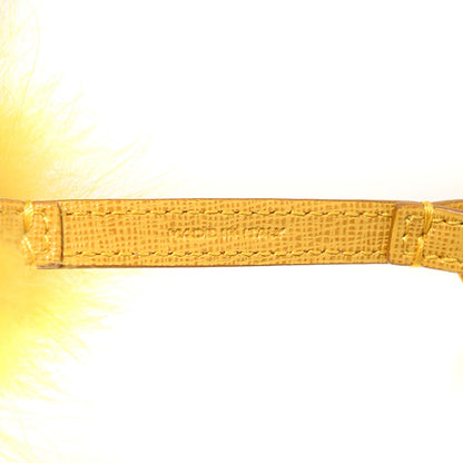 Fendi Fox Fur Pom Pom Bag Charm Yellow 6 of 7