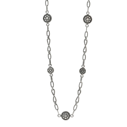 John Hardy Sterling Silver Dot Station Chain Necklace 1 of 4