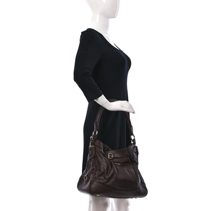 Prada Cervo Belted Hobo Brown 2 of 13