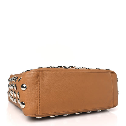 Khaite Pebbled Sport Calfskin Studded Elena Nougat 4 of 9