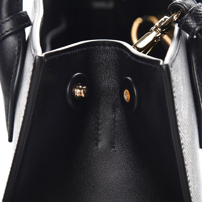Prada Saffiano Cuir Calfskin Large Monochrome Top Handle Tote Black 8 of 9