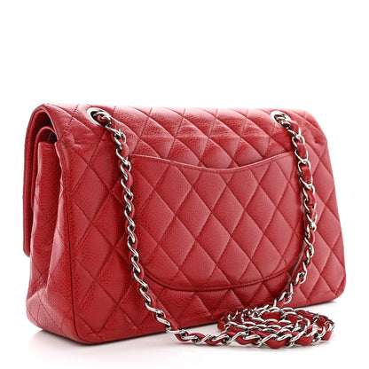 Chanel Caviar Quilted Medium Double Flap Red 3 of 13