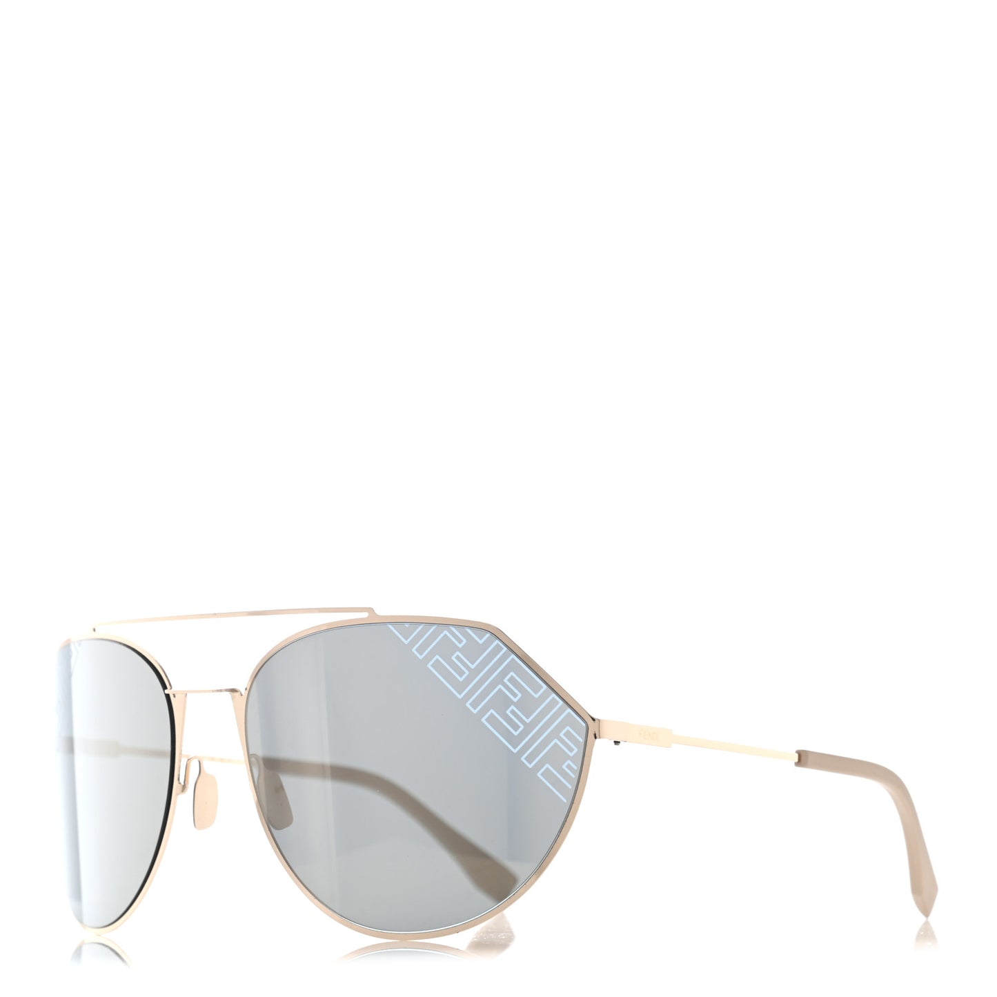Metal Eyeline Aviator Sunglasses Gold FF M0074/S