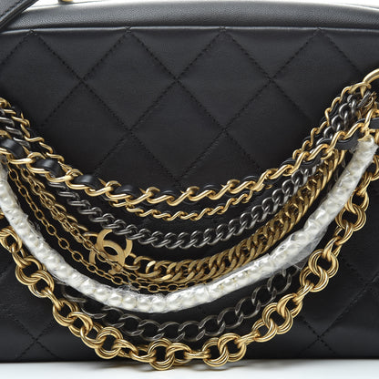 Chanel Lambskin Quilted All About Chains Camera Bag Black 8 of 12