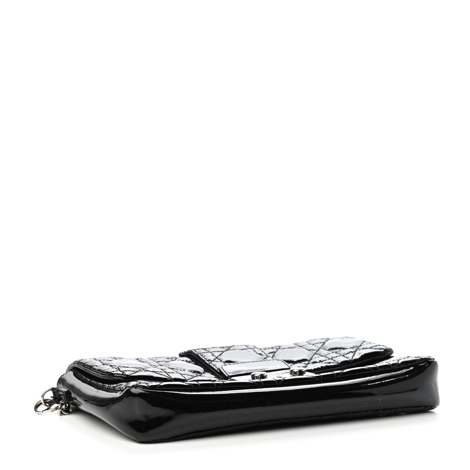 Christian Dior Patent Cannage New Lock Pouch Black 4 of 10