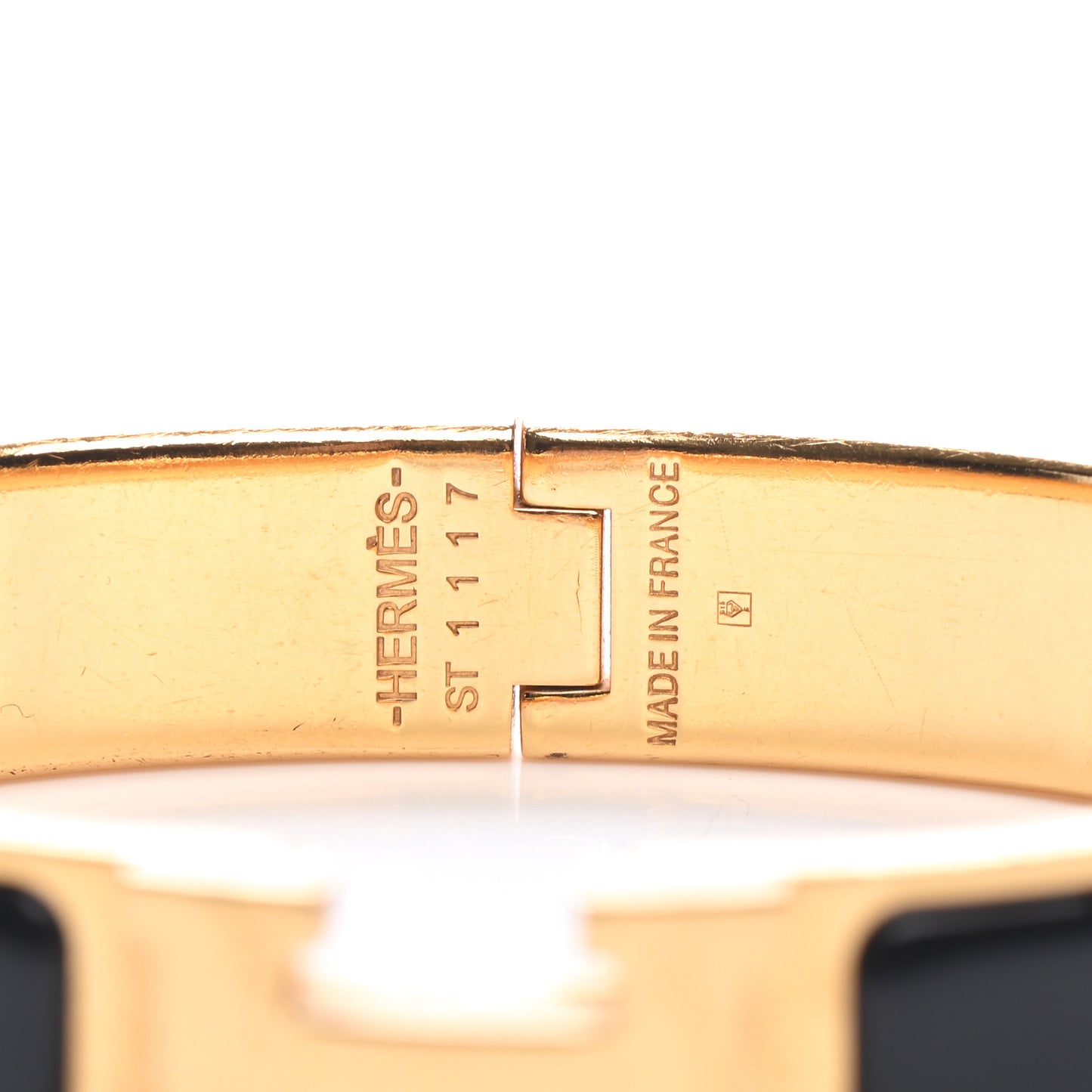 Enamel Narrow Clic Clac H Bracelet GM Black