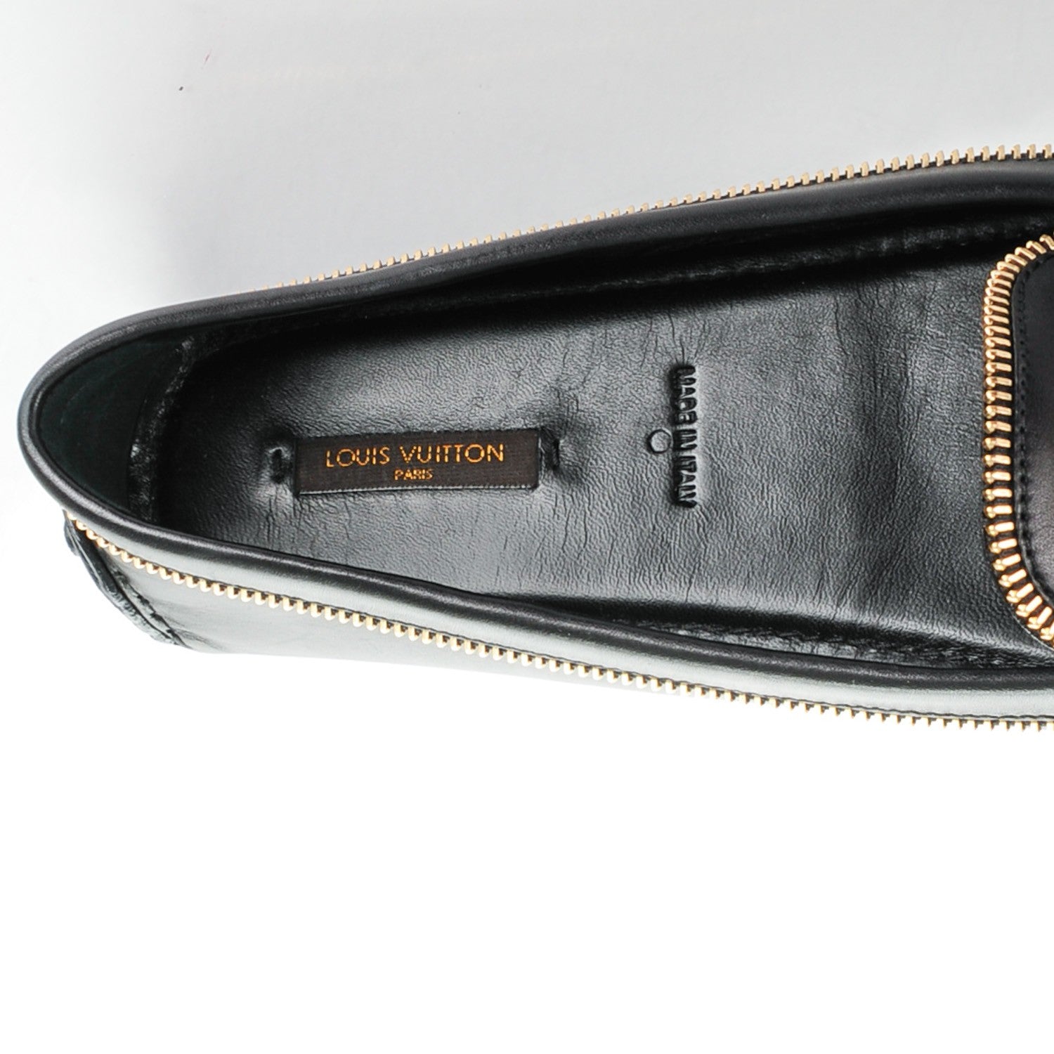 Louis Vuitton Calfskin Zipper Oxford Loafers 38.5 Black 6 of 7