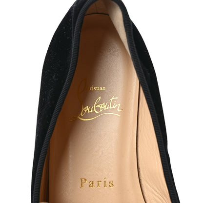 Christian Louboutin Velvet Fur Crystal Mayamoc Loafers 37 Black 7 of 8