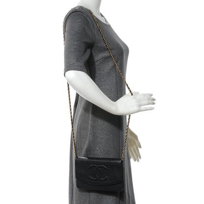 Chanel Caviar Wallet on Chain WOC Black 2 of 7