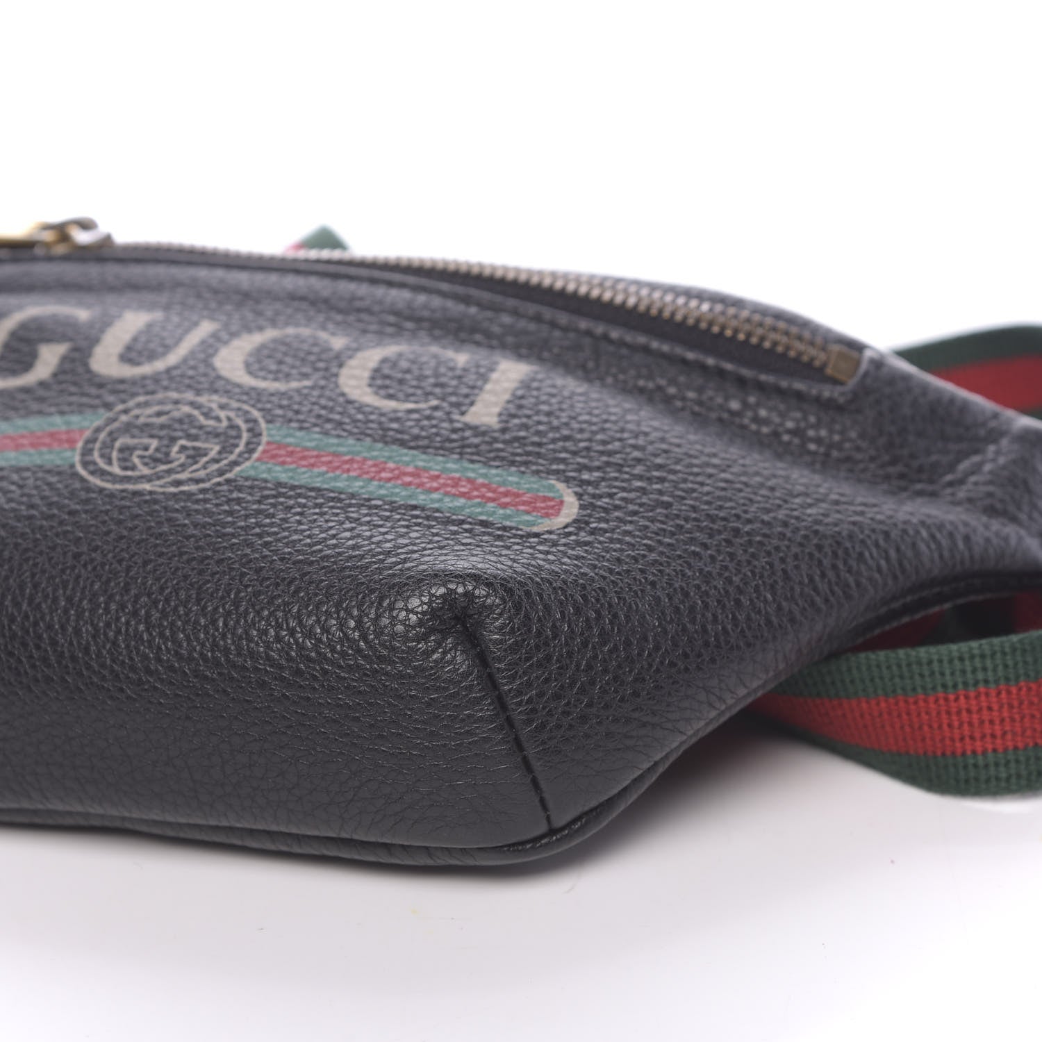 Gucci Grained Calfskin Small Logo Belt Bag Black 9 of 11