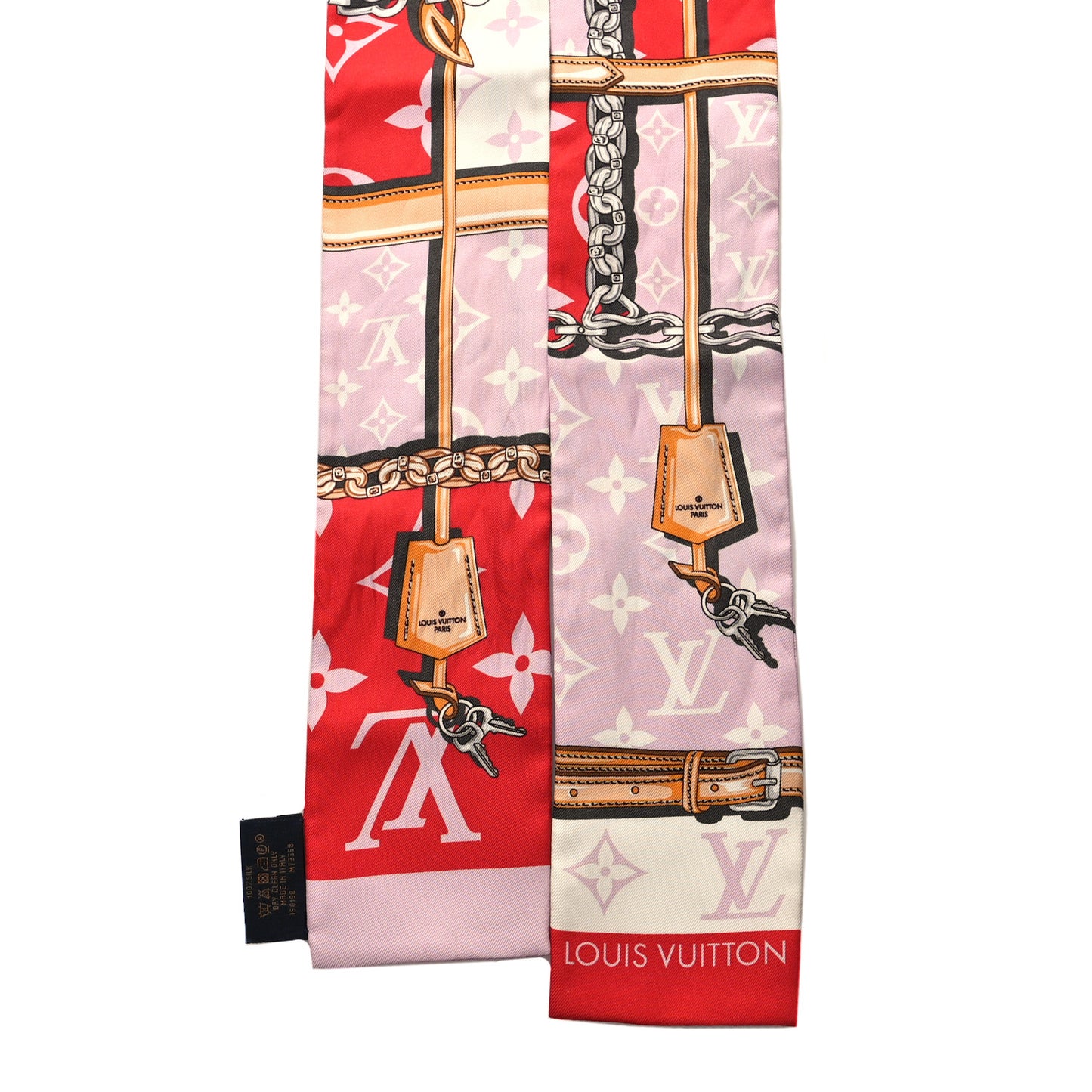 Silk Monogram Giant Confidential Bandeau Rouge