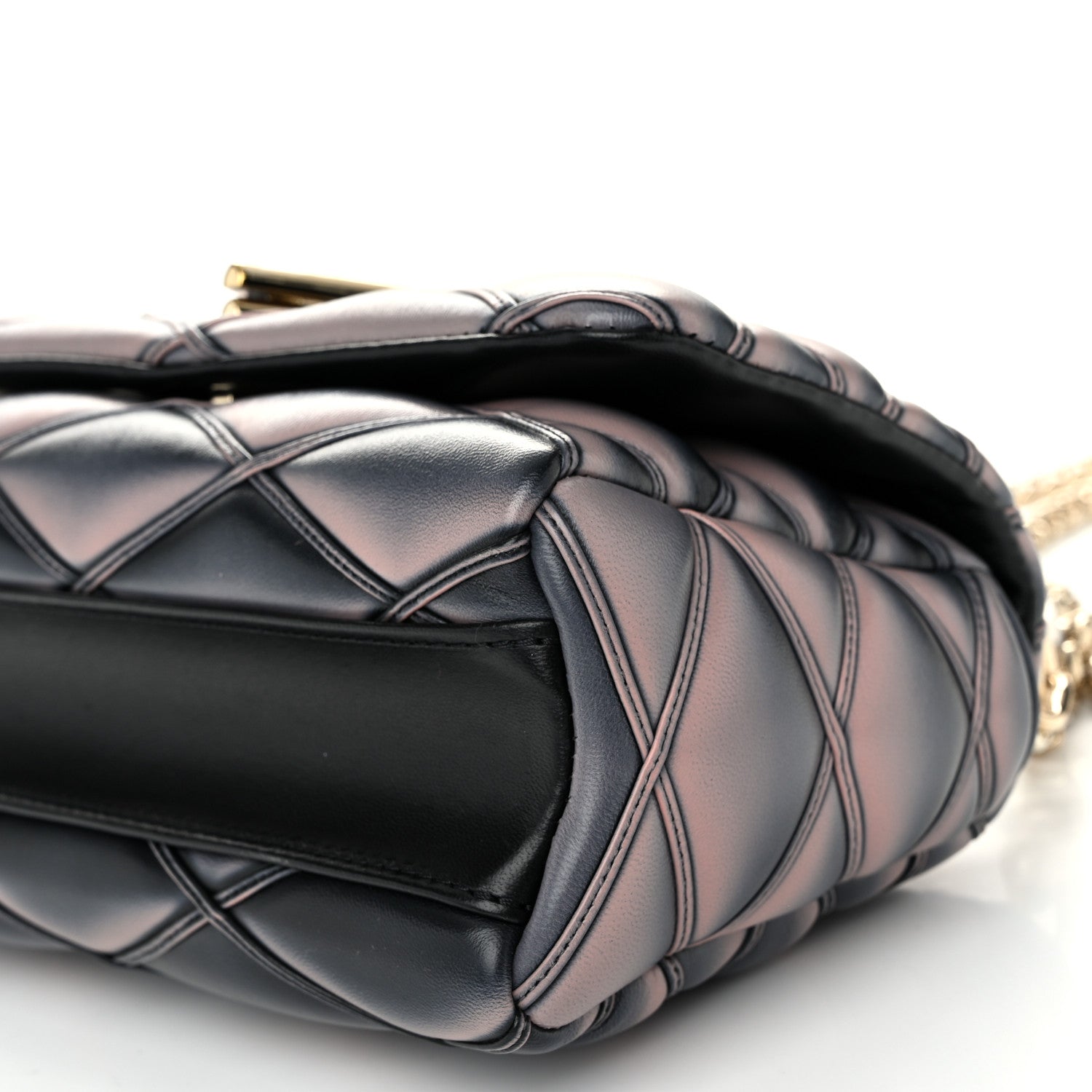 Louis Vuitton Lambskin Malletage Top Handle GO-14 MM Black Pink 10 of 11