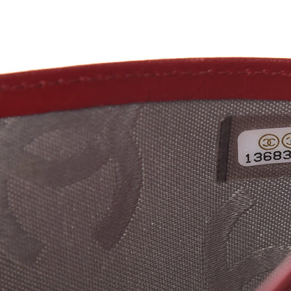 Chanel Calfskin Quilted Cambon Long Double Wallet Red 8 of 16